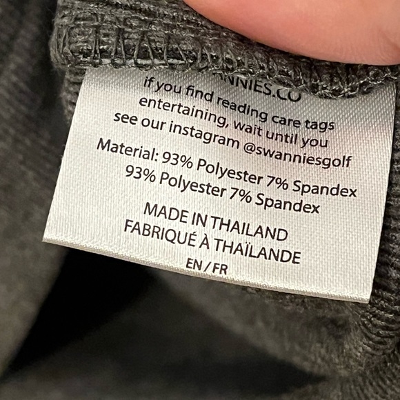 NWT Swannies Golf Charcoal 1/4 Zip Men’s Size XL Long Sleeve Emery !!EUC!! (A) - Picture 8 of 10